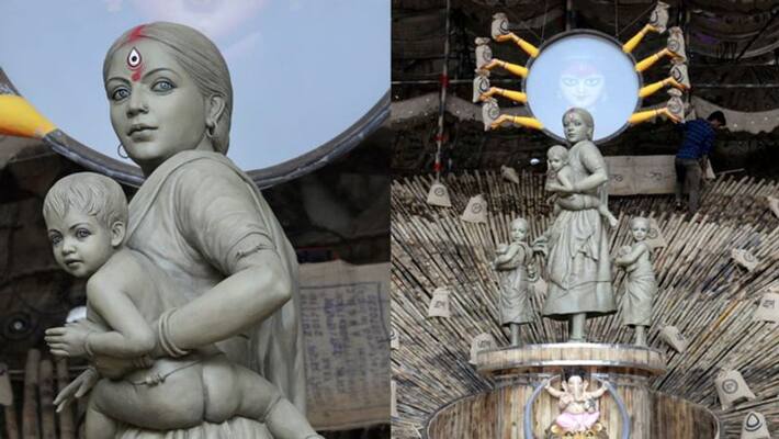 A Durga puja pandal to showcase women migrant workers in place of the goddess KPP A Durga puja pandal to showcase women migrant workers in place of the goddess KPP