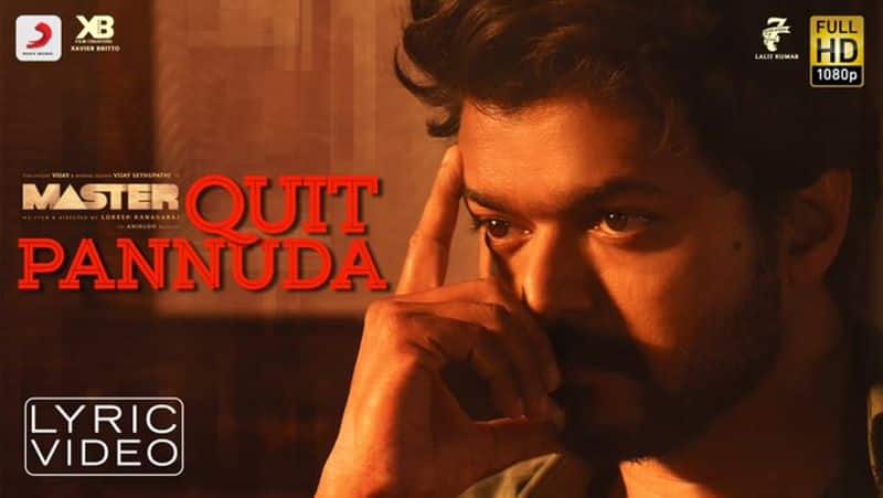 Anirudh Master special quit pannuda song lyric video going  viral