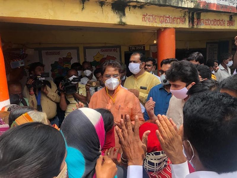 Minister R Ashok Visits Flood affected areas of Kalburgi rbj