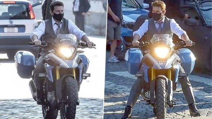 Tom Cruise rides an Indian make BMW bike Tom Cruise rides an Indian make BMW bike