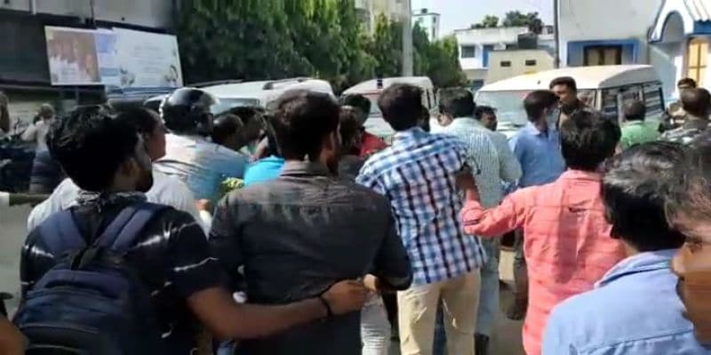 Clash between TMC two group in front of Police at Murshidabad ASB