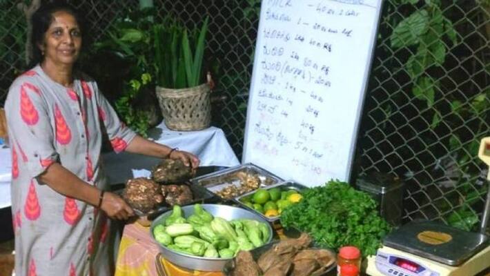 Hema Anant organic farmer runs a no shopkeeper shop Hema Anant organic farmer runs a no shopkeeper shop