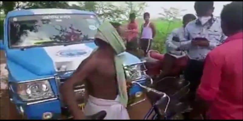 Poor road condition in Village, local people agitation in front of team PK at Midnapore ASB