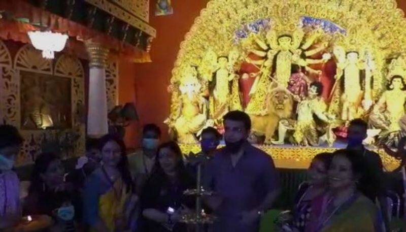 BCCI President Sourav Ganguly inaugurated Durga Puja at Behala spb