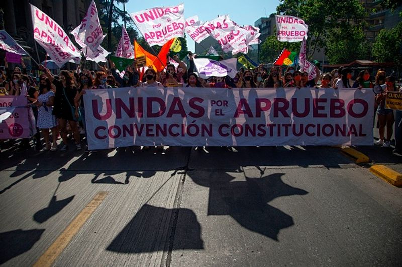 chilean protesters burn two churches photo story