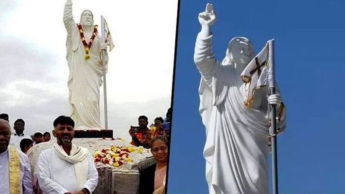 Karnataka high court stop work on tallest Jesus statue bsm Karnataka high court stop work on tallest Jesus statue bsm