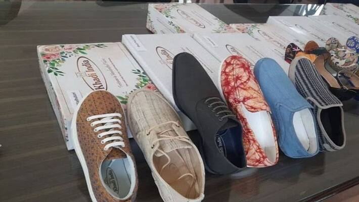 Khadi and Village Industries Commission launches khadi fabric footwear MJA Khadi and Village Industries Commission launches khadi fabric footwear MJA