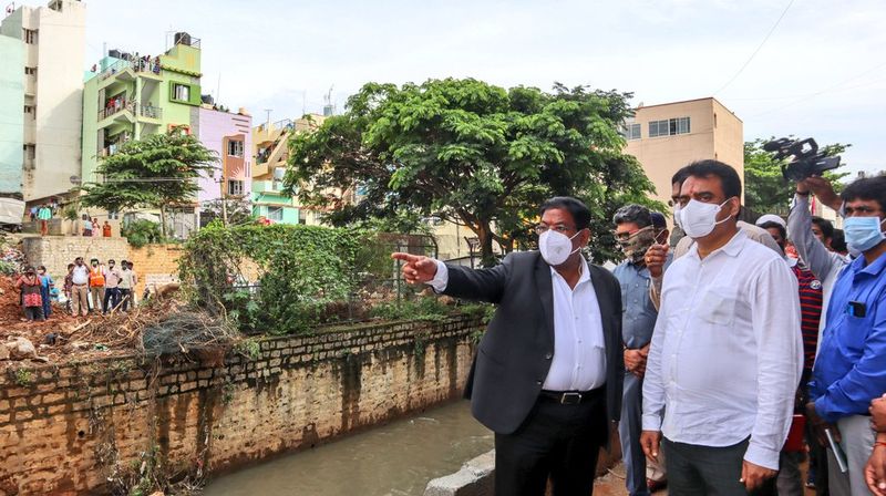 DCM CN Ashwathnarayan Visited to Rain Affected Areas in Bengaluru grg