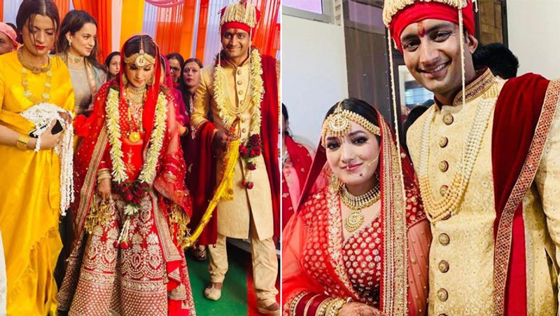 दरअसल, कंगना ने इंस्टाग्राम पर भाई करण और भाभी अंजली का एक वीडियो शेयर किया है। इसमें शादी की रस्म के बीच जोड़े की फोटो ली जा रही है, जहां कंगना भी किसी रस्म को पूरा करती दिखाई दे रही हैं। इस बीच वो हिमाचली भाषा में बात करते हुए सुनी जा सकती हैं। 