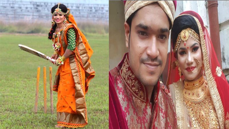 दरअसल, संजीदा इस्लाम ने अपनी शादी के फोटोशूट (Pre wedding photoshoot) को क्रिकेट के मैदान पर करवाया। बीच मैदान में बेट थामें वह चौके-छक्के लगाती नजर आईं।