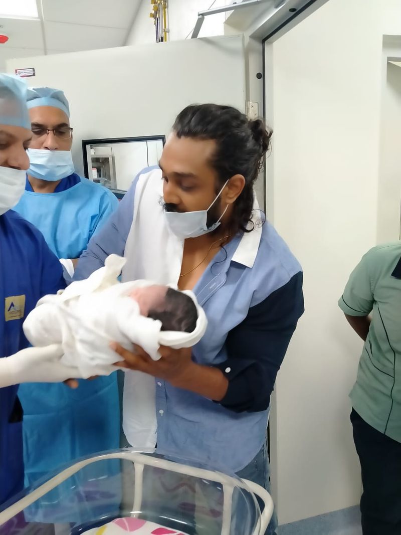 Junior Chiru in the Sarja family Meghana Raj gives birth to a baby boy -ymn