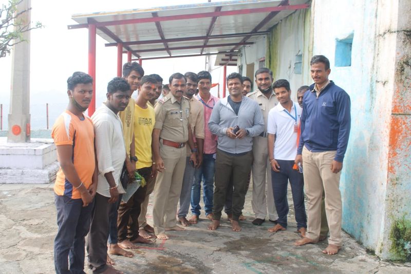 Power Star Puneeth Rajkumar Visit Anjandri Hill in Gangavati in Koppal District grg