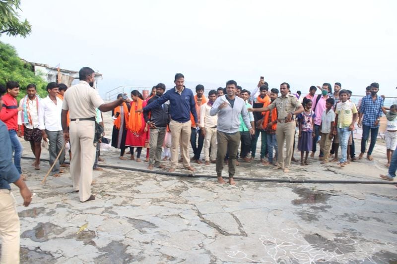Power Star Puneeth Rajkumar Visit Anjandri Hill in Gangavati in Koppal District grg