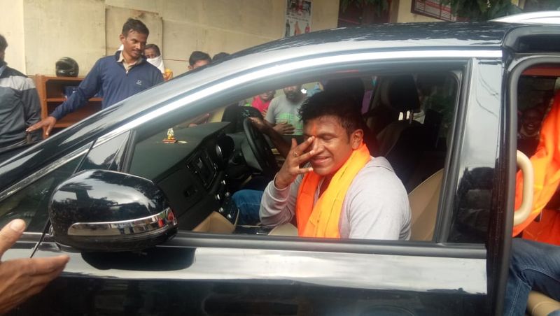 Power Star Puneeth Rajkumar Visit Anjandri Hill in Gangavati in Koppal District grg