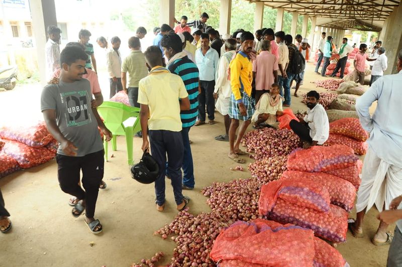 Onion Price Increase Due to Heavy Rain in Gadag District grg
