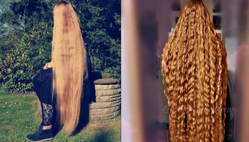 woman with long hair gets huge attention in social media