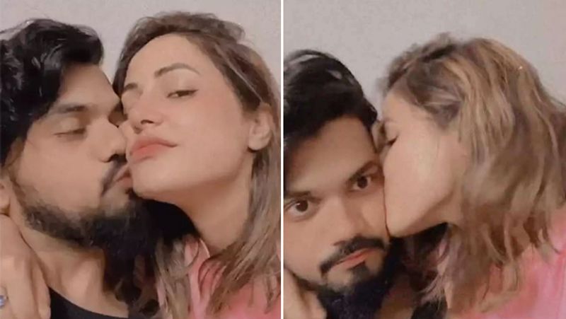 हिना ने बॉयफ्रेंड रॉकी जायसवाल के साथ कुछ तस्वीरें शेयर की हैं, इनमें वो रॉकी के साथ रोमांटिक होती दिख रही हैं। इसके साथ ही वो रॉकी के गालों पर kiss करते हुए नजर आ रही हैं। हिना ने इंस्टा स्टोरी पर रॉकी संग कुछ वीडियो भी पोस्ट किए थे।