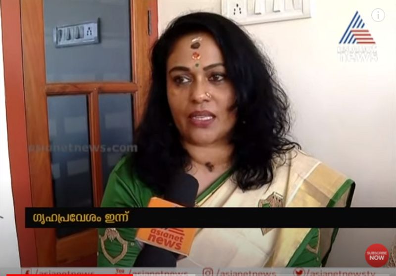 Saranya Sasi settled in her new house