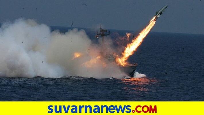Indian Navy Missile Corvette INS Prabal launches anti-ship missile dpl Indian Navy Missile Corvette INS Prabal launches anti-ship missile dpl