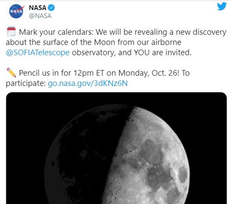 Nasa to announce new discovery about Moon on Monday