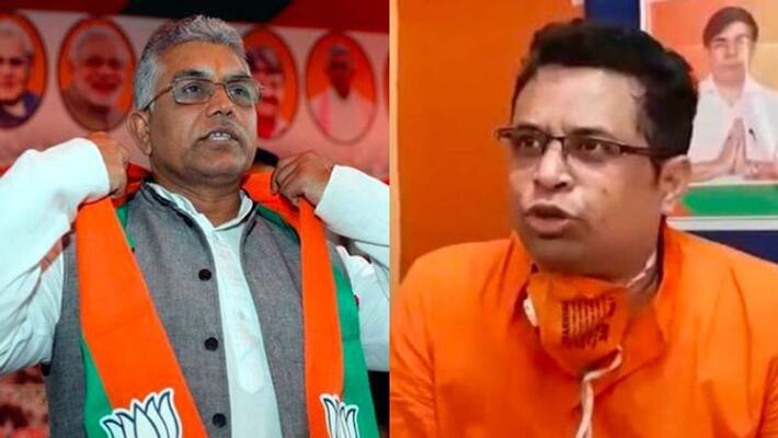 BJP state president Dilip Ghosh cancelled of all district committees created by Saumitra Khan spb BJP state president Dilip Ghosh cancelled of all district committees created by Saumitra Khan spb