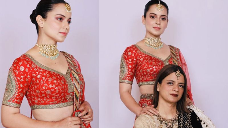 Kangana Ranaut weared expensive lehenga at brothers wedding dpl