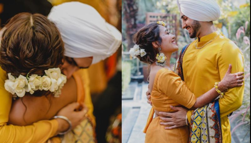 haldi ceremony photos of neha kakkar and rohanpreet singh