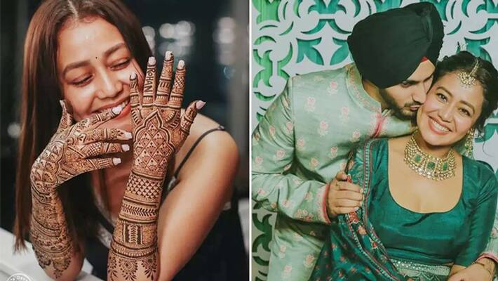 Neha kakkar mehendi ceremony Photos Singer gets Romantic With Boyfriend Rohanpreet Singh before marriage See pics KPY Neha kakkar mehendi ceremony Photos Singer gets Romantic With Boyfriend Rohanpreet Singh before marriage See pics KPY