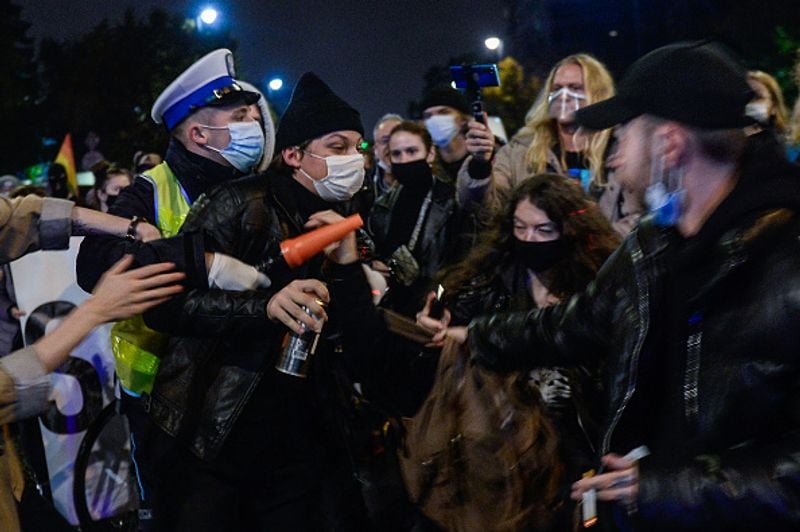 poland abortion law protest images