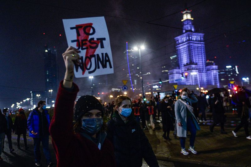 poland abortion law protest images