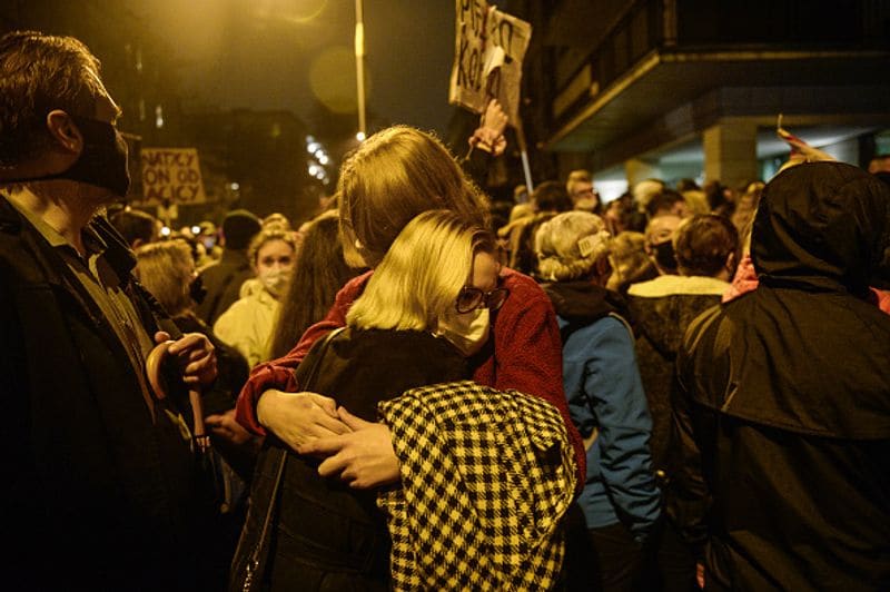 poland abortion law protest images