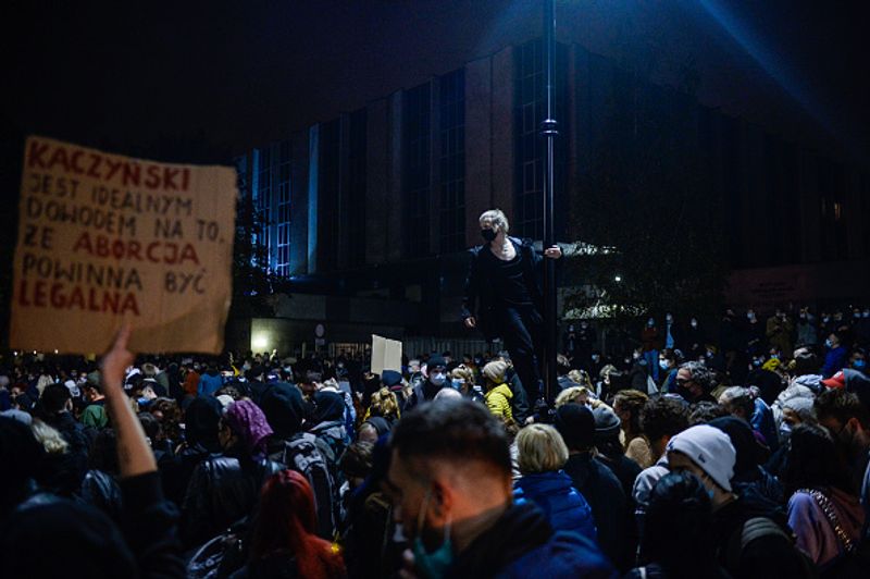 poland abortion law protest images