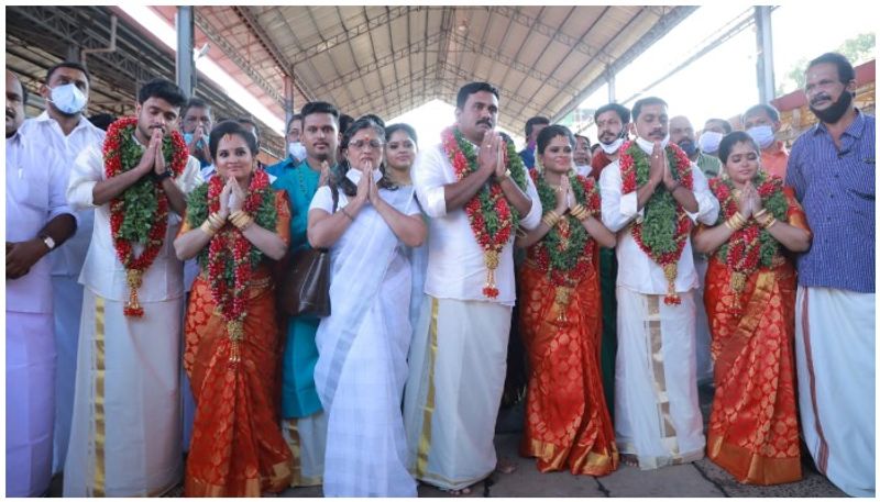 sibilings famous in the name of pancharatnams marriage in Guruvayur
