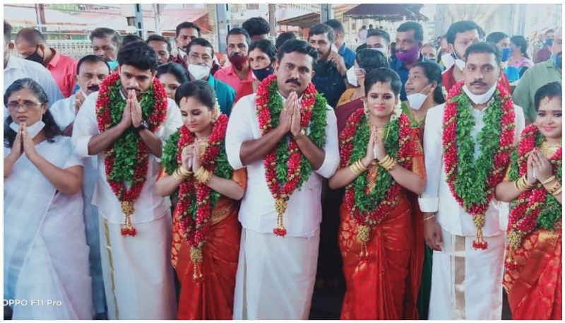 sibilings famous in the name of pancharatnams marriage in Guruvayur