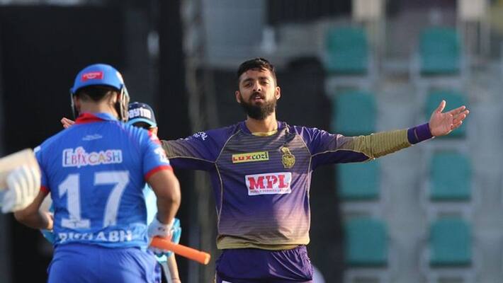IPL 2020 varun chakravarthy sensational bowling Helps KKR beat Delhi Capitals by 59 runs kvn IPL 2020 varun chakravarthy sensational bowling Helps KKR beat Delhi Capitals by 59 runs kvn