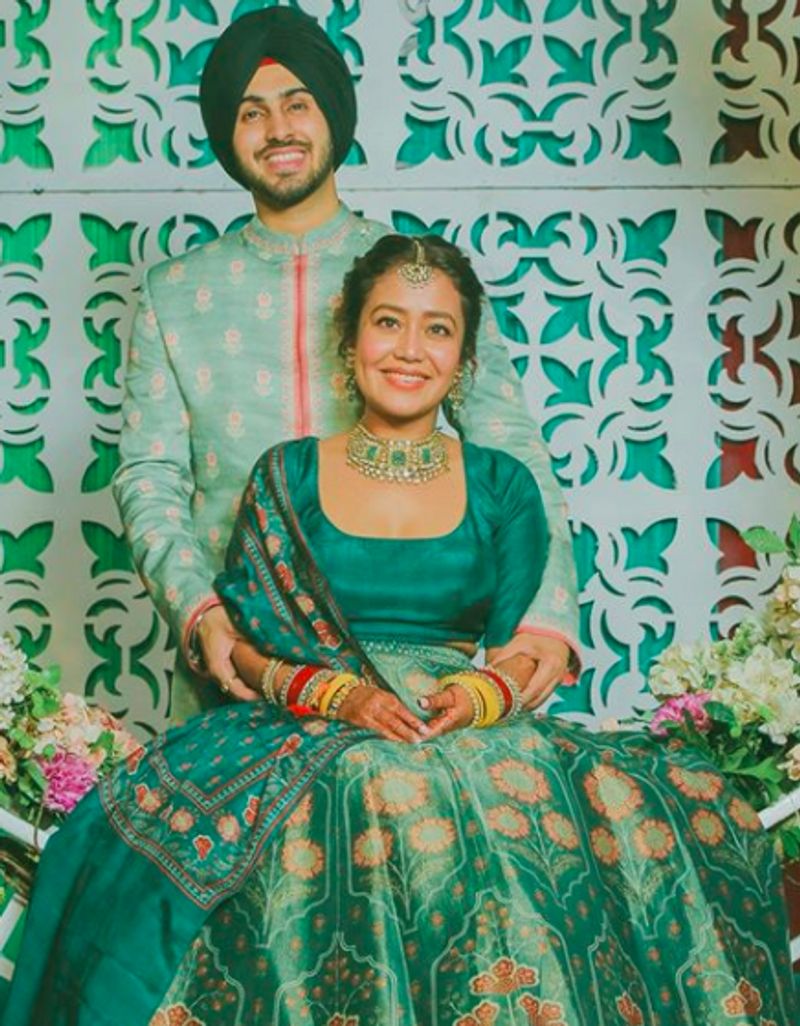 Neha Kakkar and Rohanpreet Singhs wedding look will remind you of Virushka dpl