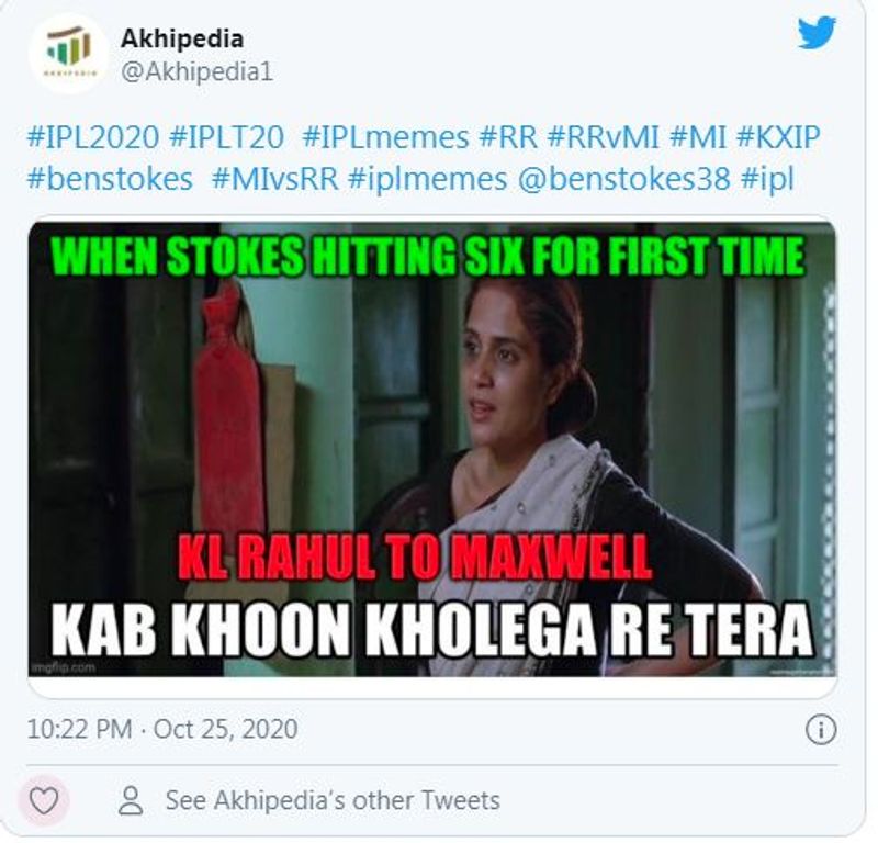 IPL 2020 The best top 10 Hilarious memes from Rajasthan Royals vs Mumbai Indians match kvn