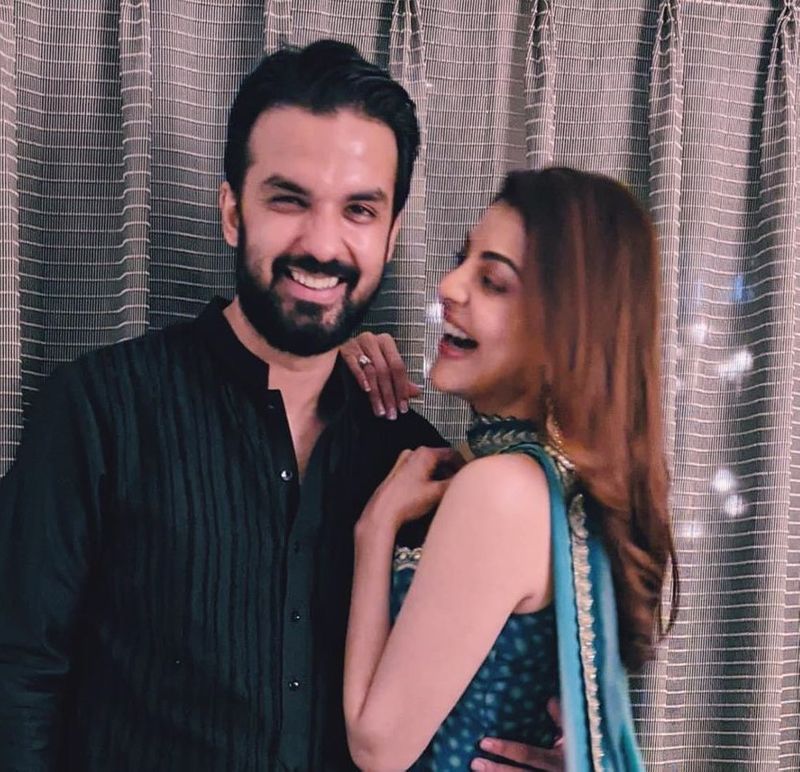 kajal agarwal celebrates dussehra with her fiance ksr