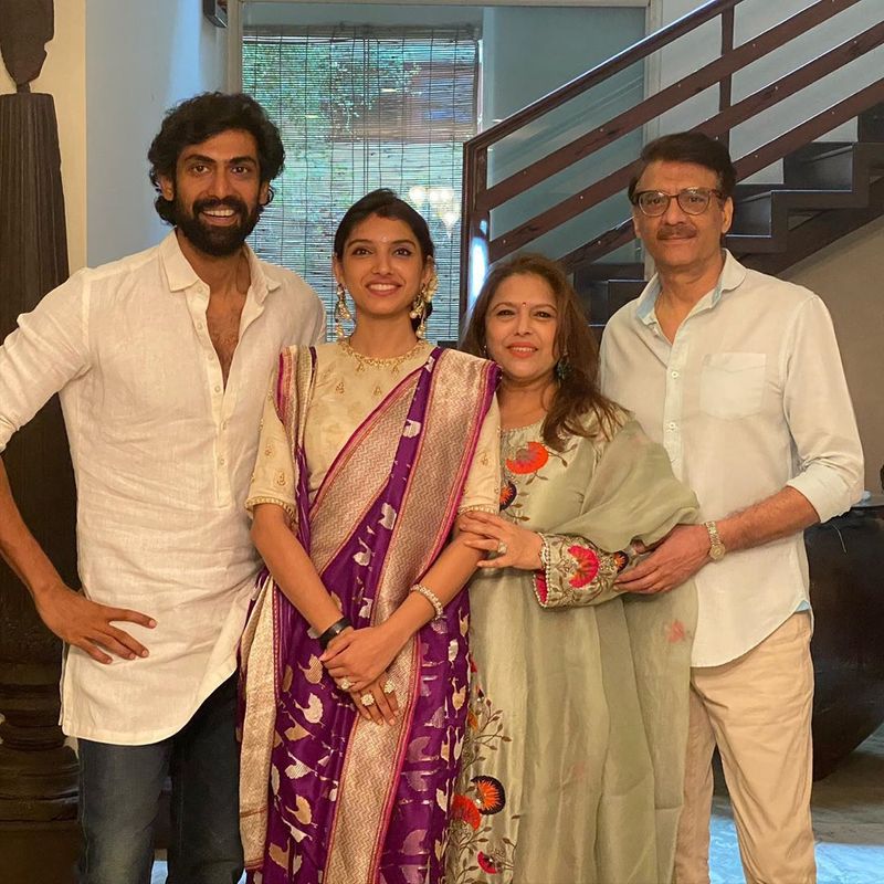 rana celebrates this dussehra in miheeka bajaj parents house ksr