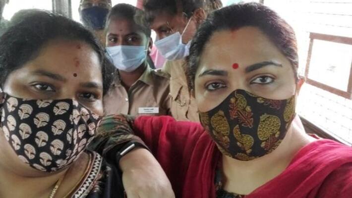 during protest bjp leader khushbu sunder arrest near chennai bsm during protest bjp leader khushbu sunder arrest near chennai bsm