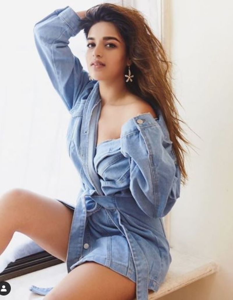 actress nidhi agarwal bedding photo and hot photo gallery