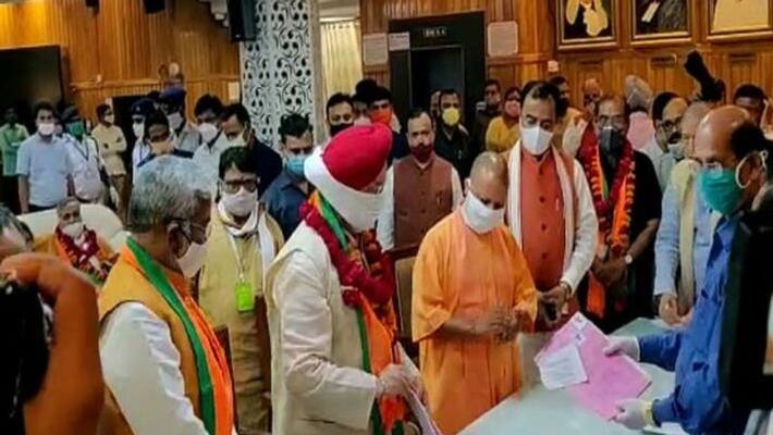 uttar pradesh lucknow bjp leaders filed nomination for rajyasabha election 2020 KPR uttar pradesh lucknow bjp leaders filed nomination for rajyasabha election 2020 KPR