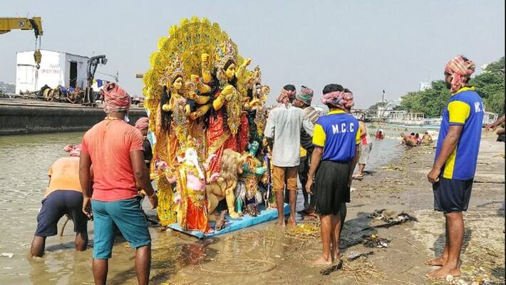 Durga immersion continues in Ganga on Tuesday BTG Durga immersion continues in Ganga on Tuesday BTG