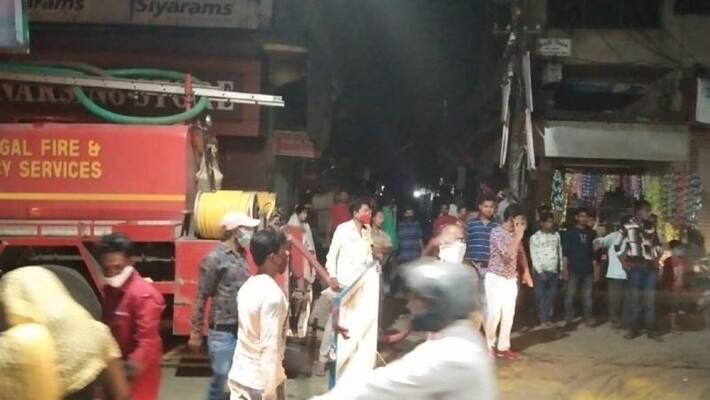 Massive fire breaks out in Puja Pandal in Birbhum BTG Massive fire breaks out in Puja Pandal in Birbhum BTG
