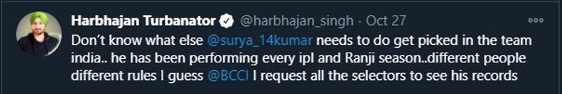 IPL 2020: 'Grind never stops'- Suryakumar Yadav shares on Instagram as he fails to make it to India's squad-shl
