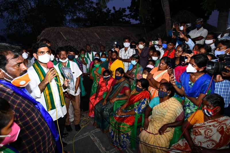 Lokesh meeting families of arrested Amaravati farmers