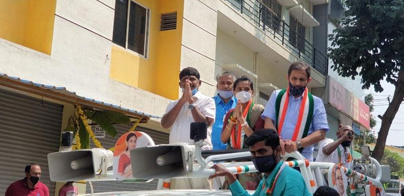 MP D K Suresh Campaign in RR Nagar in Bengaluru grg