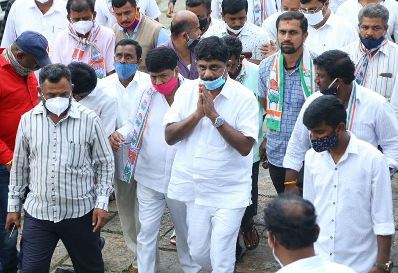 MP D K Suresh Campaign in RR Nagar in Bengaluru grg