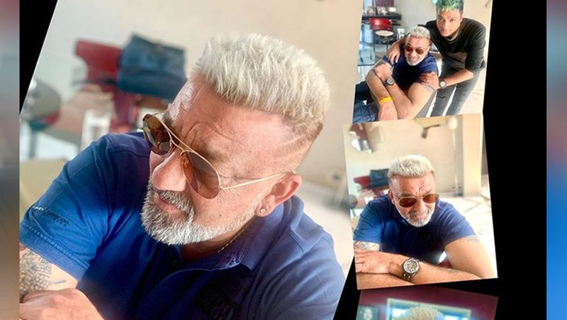 Sanjay Dutt flaunts his platinum blonde hair style BJC