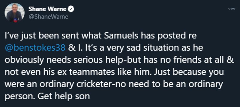 Marlon Samuels launches scathing attack on Ben Stokes, Shane Warne and Michael Vaughan join in=ayh